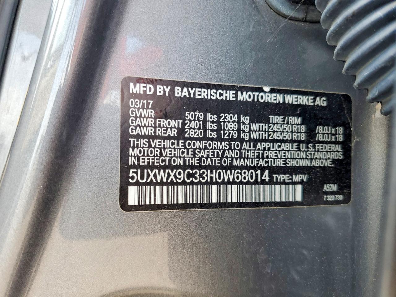2017 BMW X3 xDrive28I - zdjęcie 13