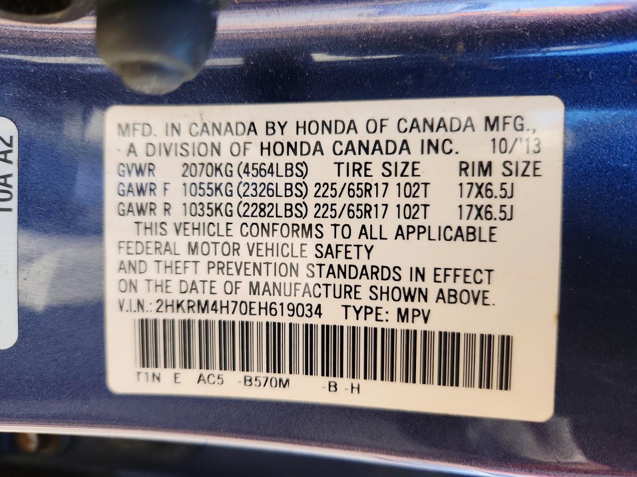 2014 Honda Cr-V Exl - zdjęcie 13