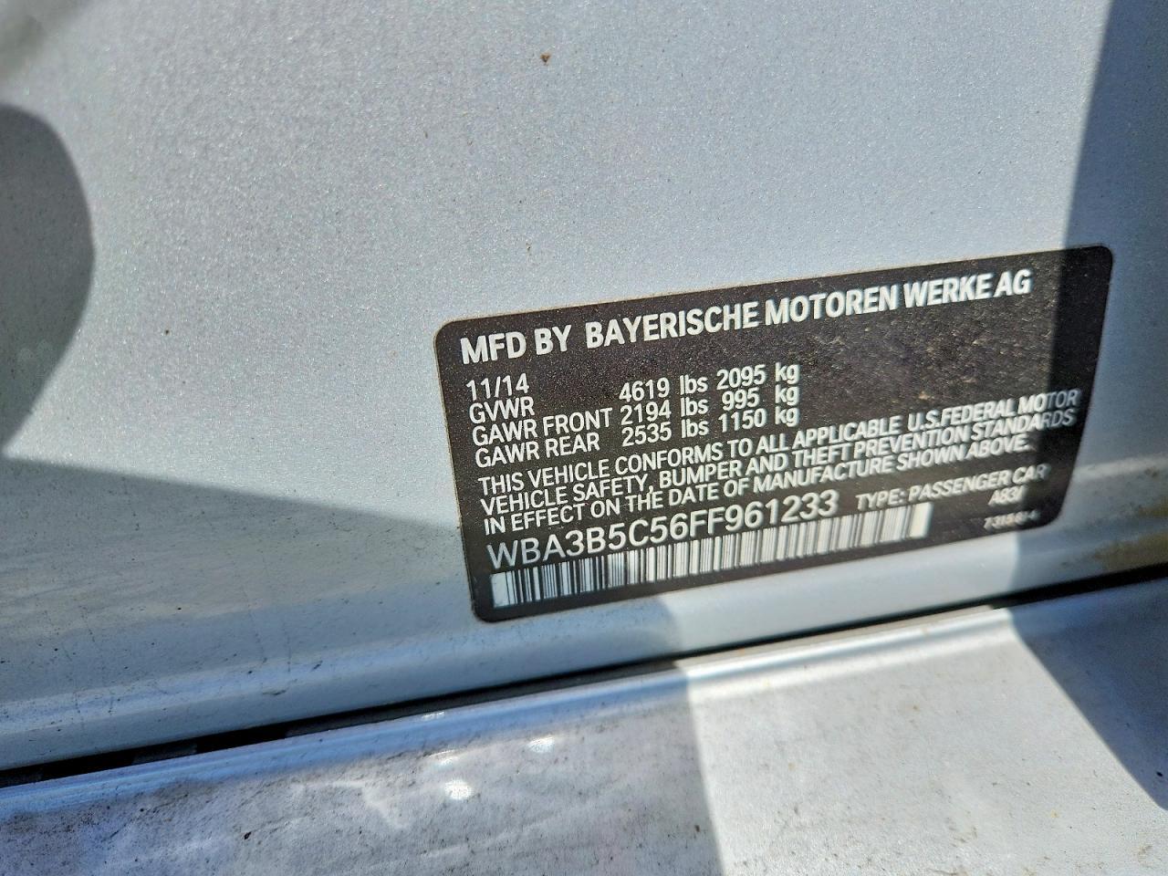 2015 BMW Seria 3 328i - zdjęcie 12
