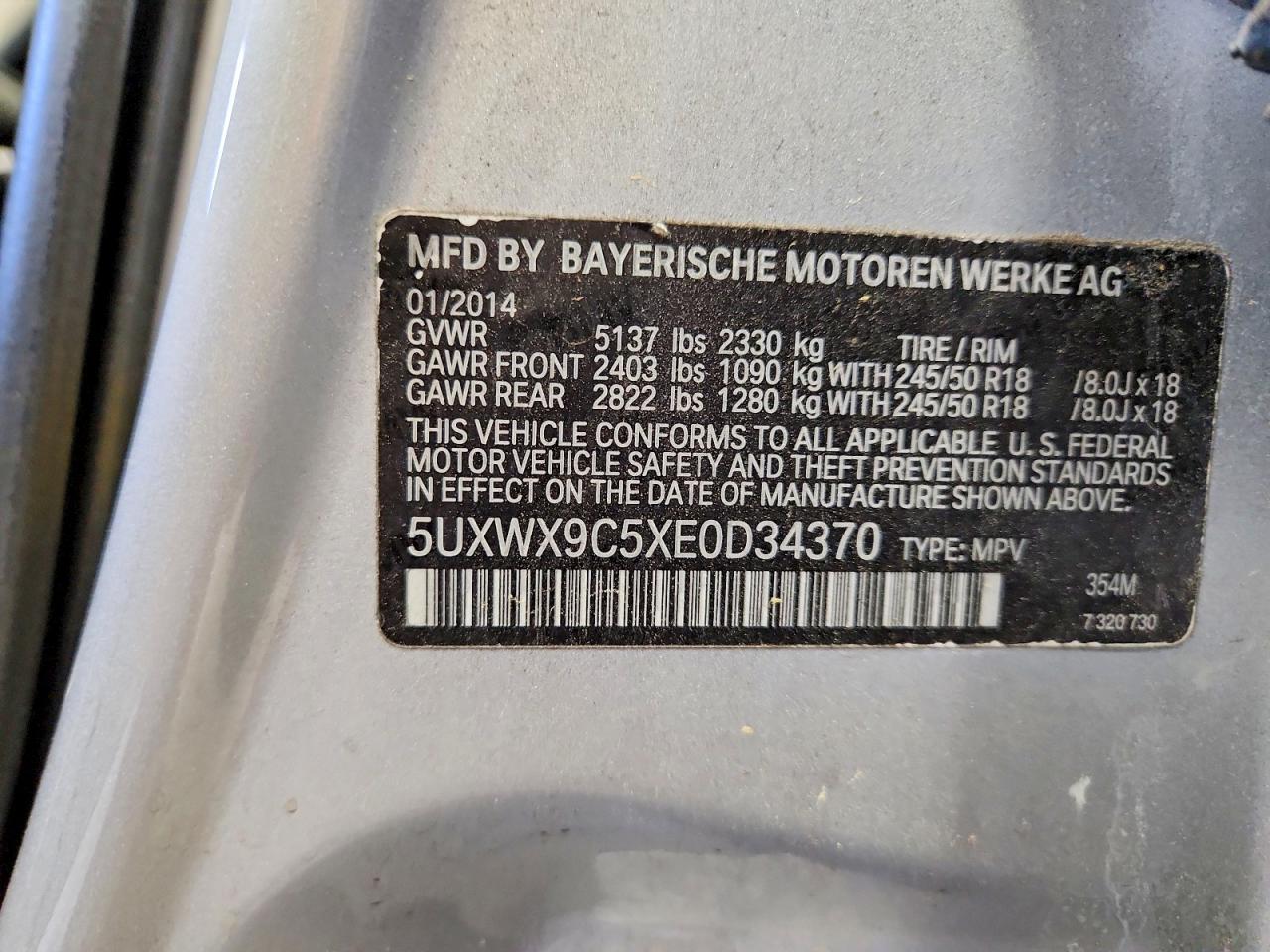 2014 BMW X3 xDrive28I - zdjęcie 13