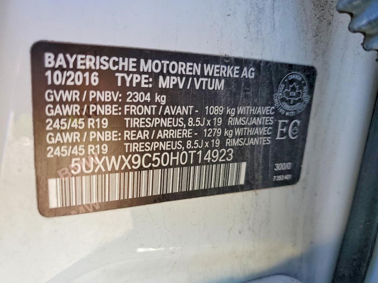 2017 BMW X3 xDrive28I - zdjęcie 14