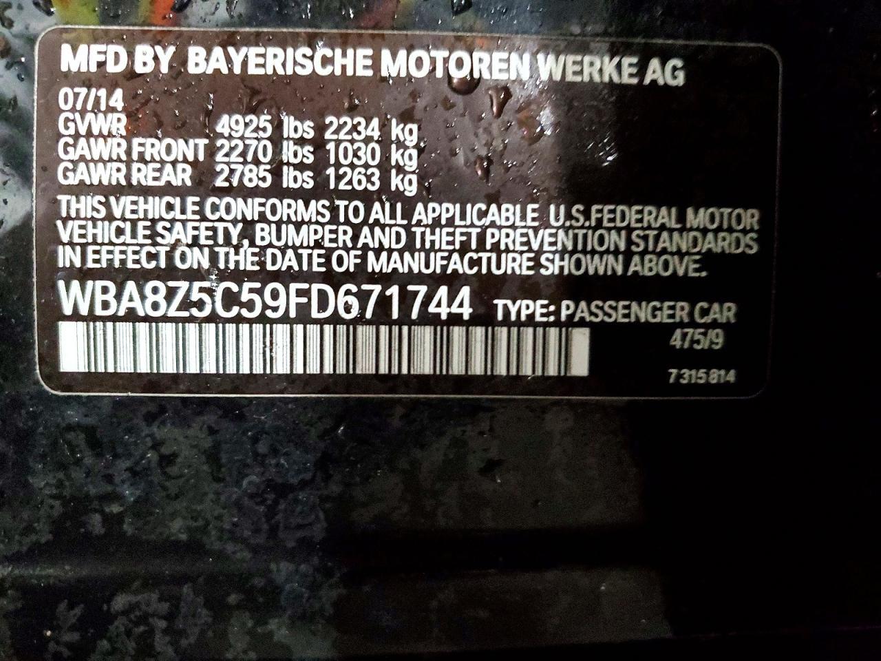 2015 BMW Seria 3 328i - zdjęcie 12