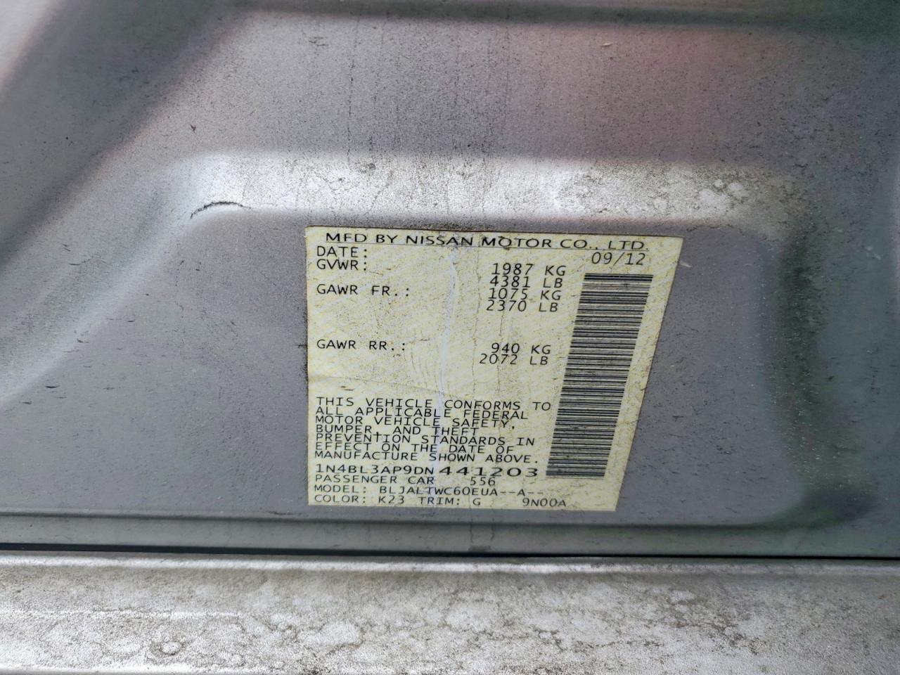 2013 Nissan Altima 3.5 S - zdjęcie 12
