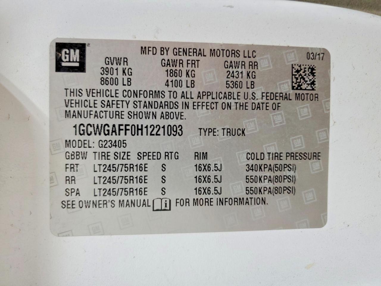 2017 Chevrolet Express G2500 - zdjęcie 13