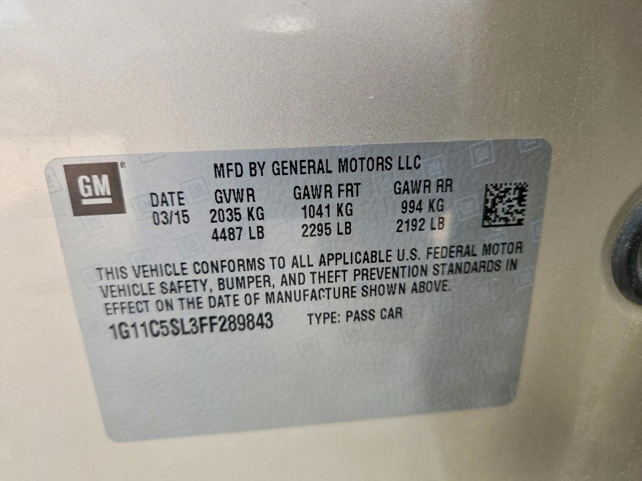 2015 Chevrolet Malibu 1Lt - zdjęcie 12