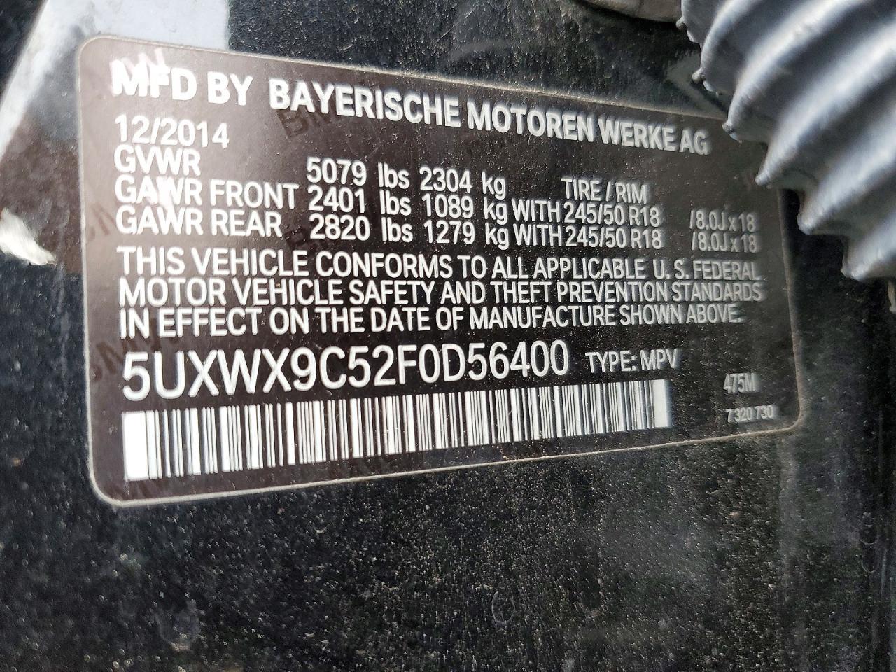2015 BMW X3 xDrive28I - zdjęcie 13