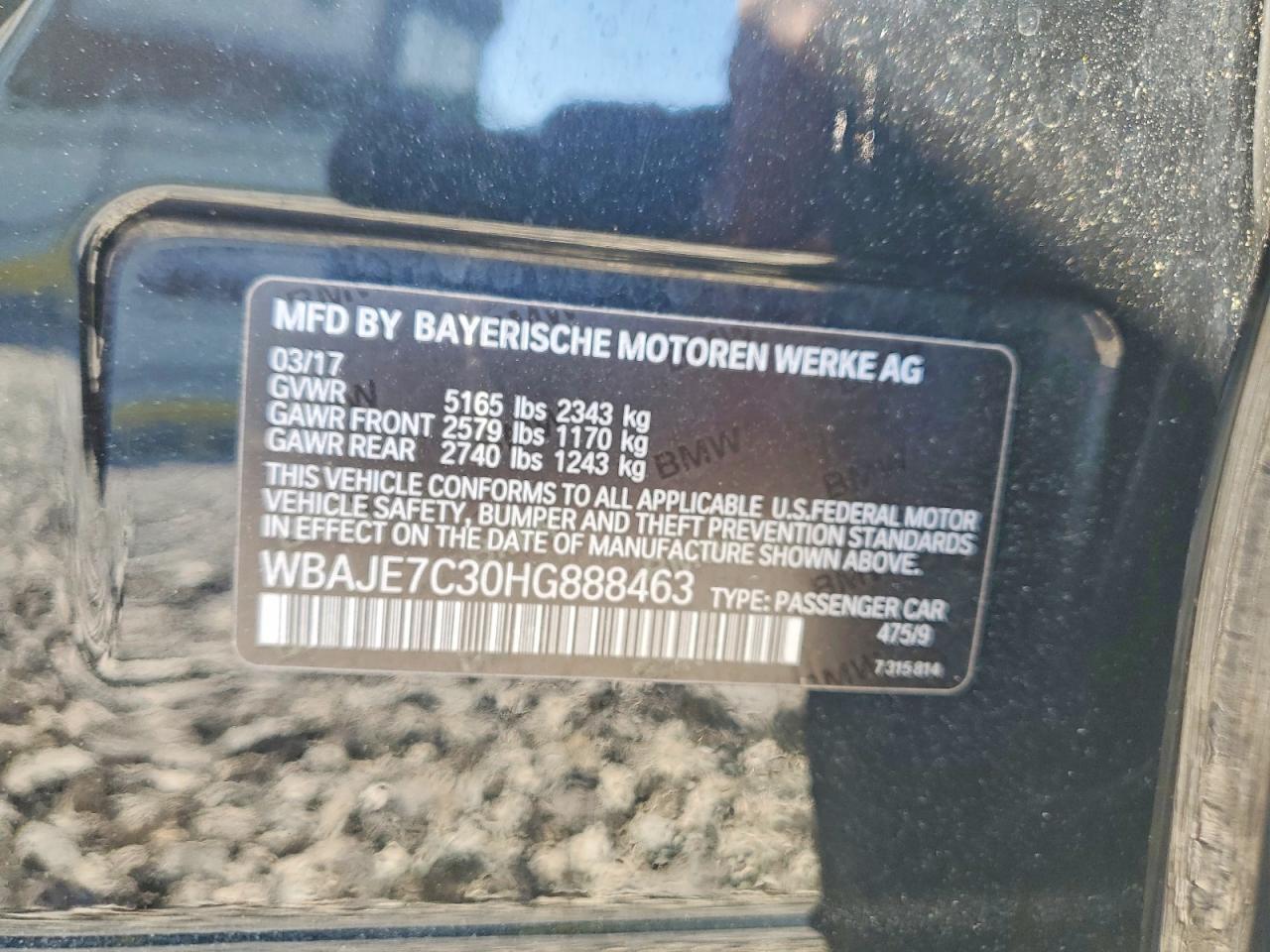 2017 BMW Seria 5 540i - zdjęcie 12