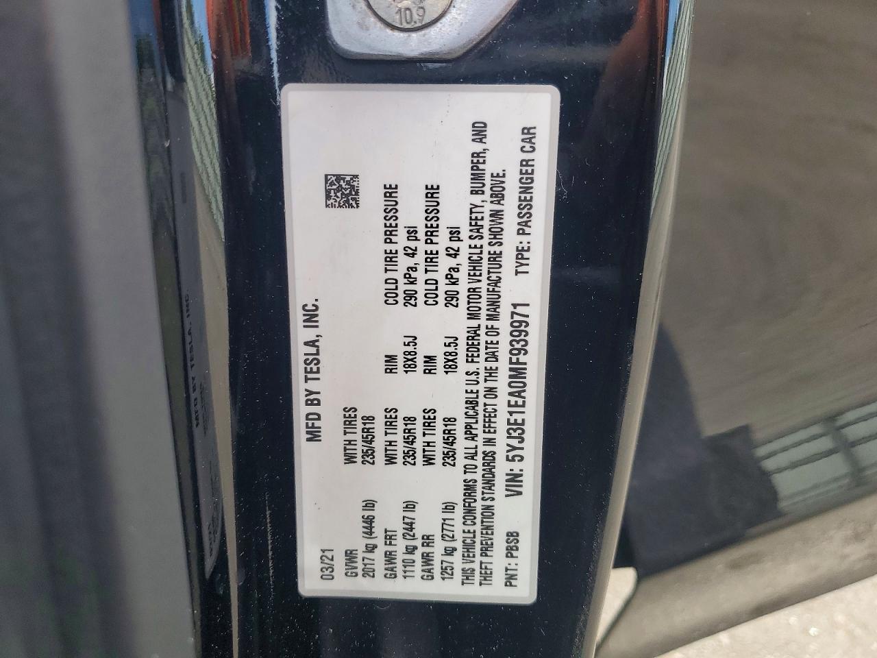 2021 Tesla Model 3 - zdjęcie 12