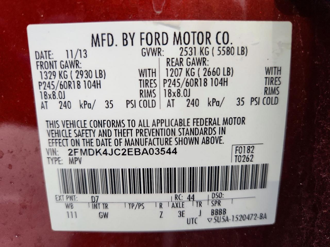 2014 Ford Edge Sel - zdjęcie 14