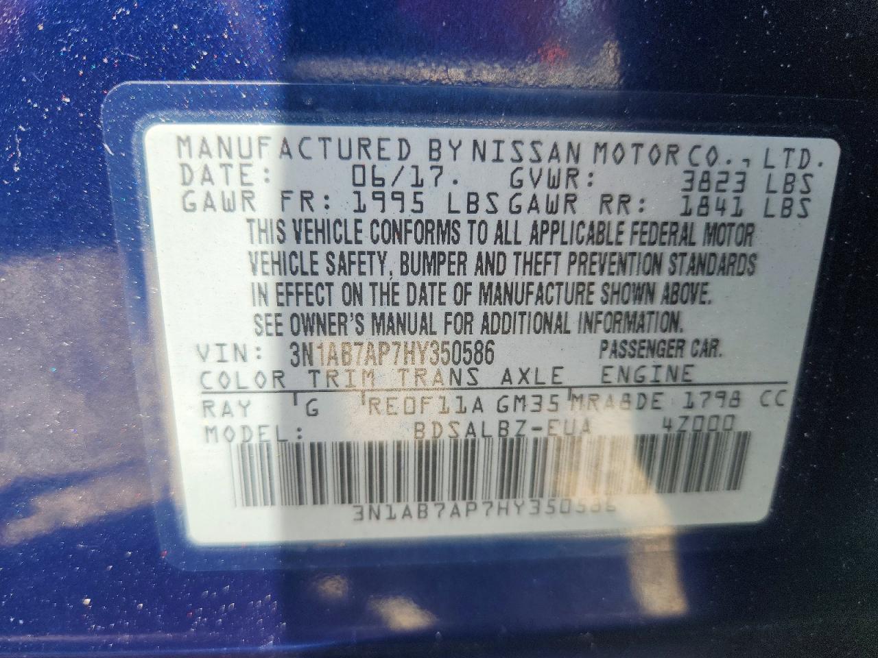 2017 Nissan Sentra S - zdjęcie 12