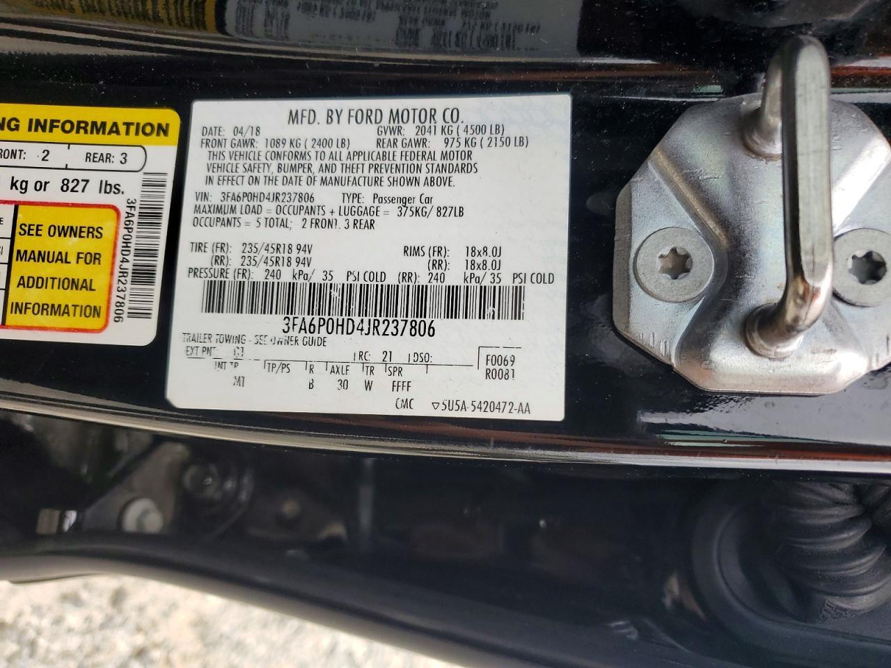 2018 Ford Fusion Se - zdjęcie 12