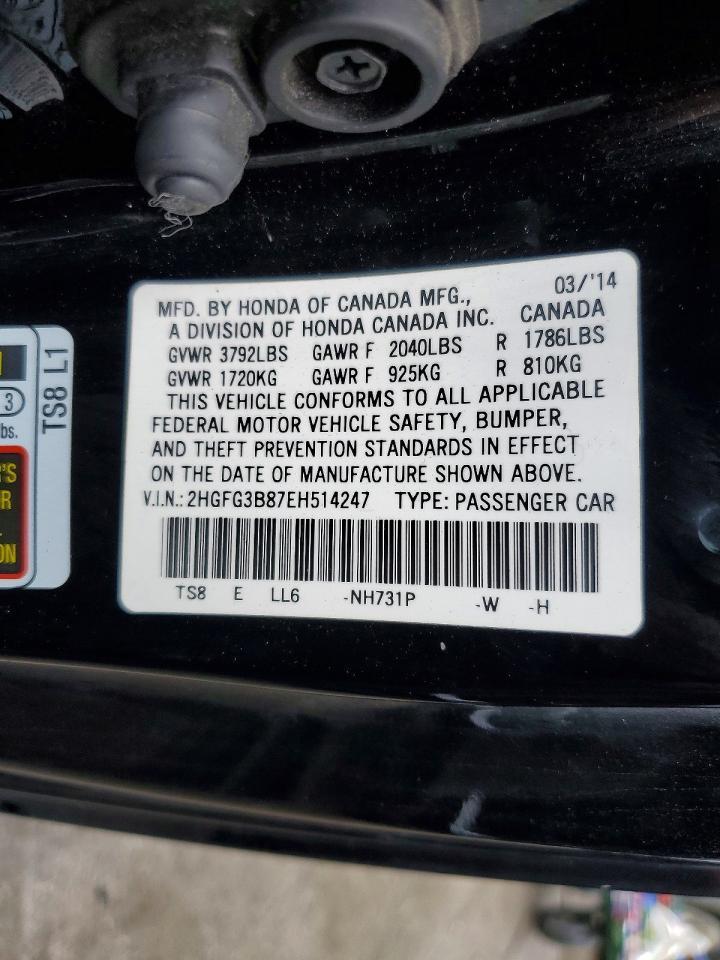 2014 Honda Civic Ex - zdjęcie 12