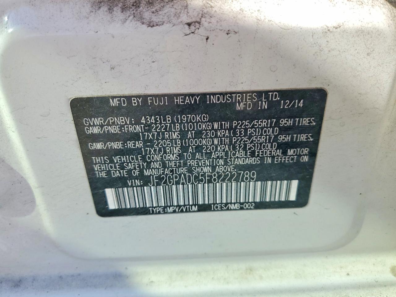2015 Subaru Xv Crosstrek 2.0 Premium - zdjęcie 12