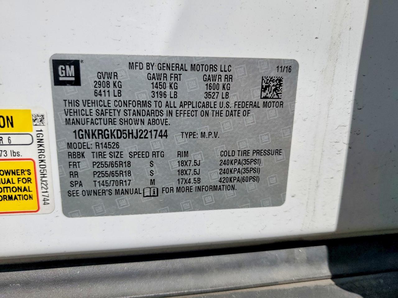 2017 Chevrolet Traverse Lt - zdjęcie 13