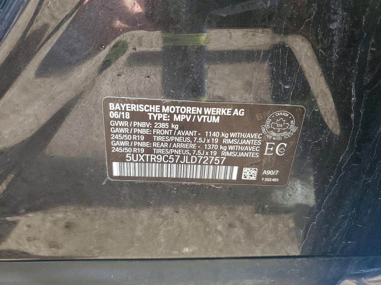 2018 BMW X3 xDrive30I - zdjęcie 13