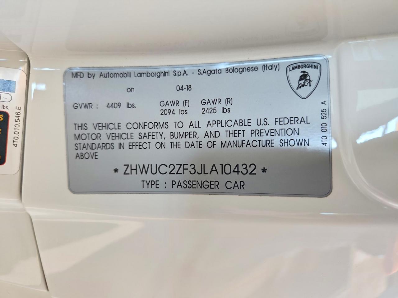 2018 Lamborghini Huracan - zdjęcie 12