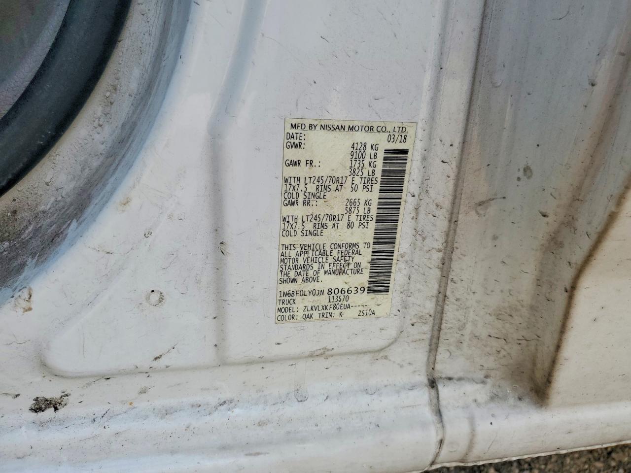 2018 Nissan Nv 2500 Hd Sv - zdjęcie 14