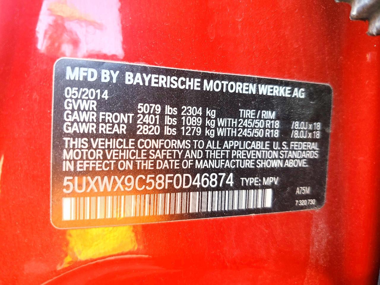 2015 BMW X3 xDrive28I - zdjęcie 13