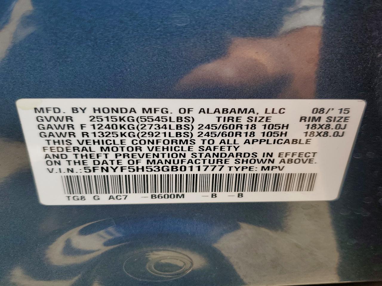 2016 Honda Pilot Exl - zdjęcie 13