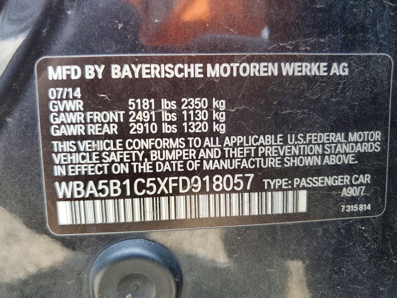 2015 BMW 535 I - zdjęcie 12