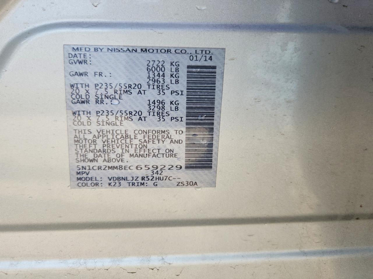 2014 Nissan Pathfinder Hybrid Sv - zdjęcie 13