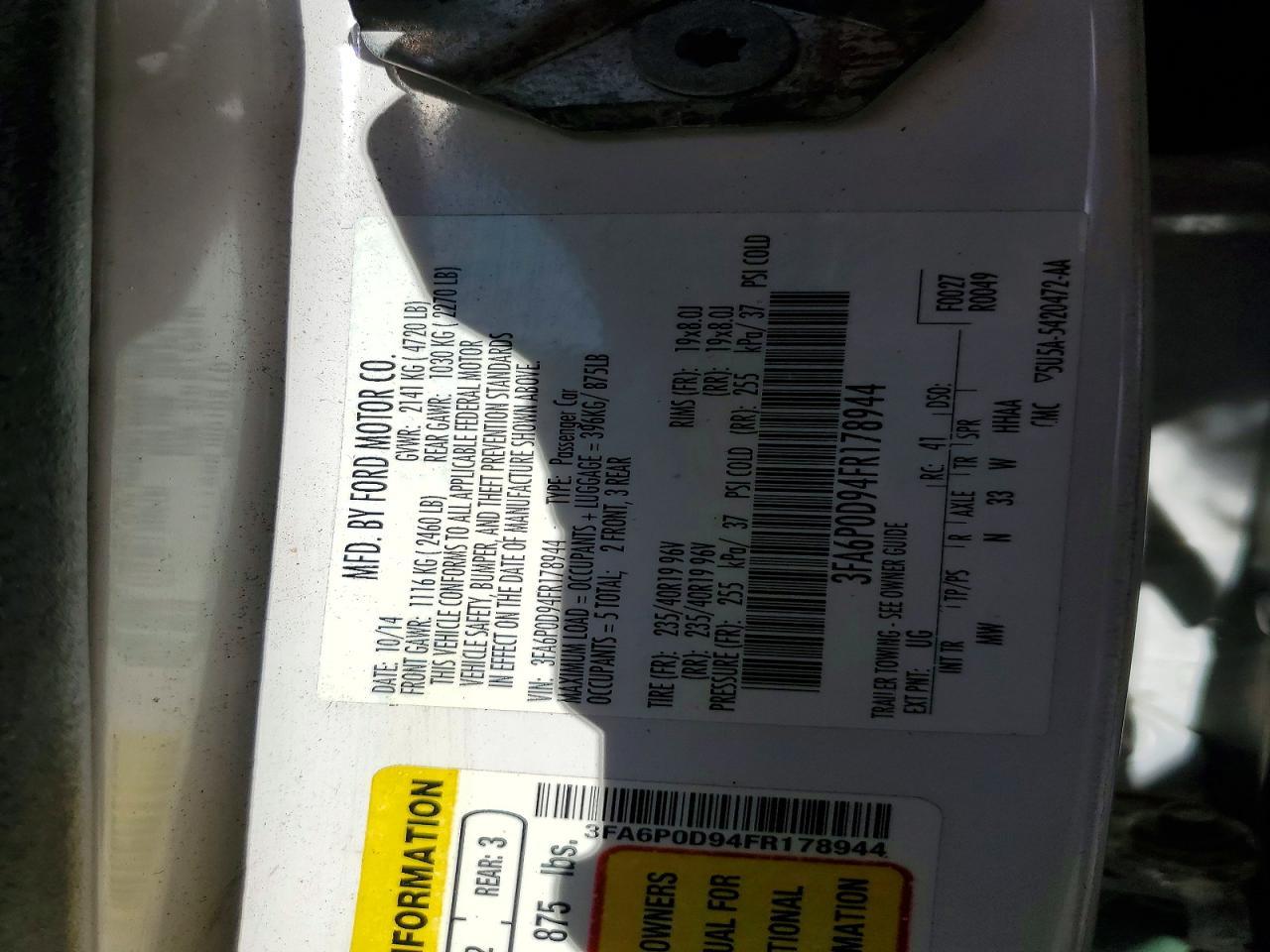 2015 Ford Fusion Titanium - zdjęcie 12