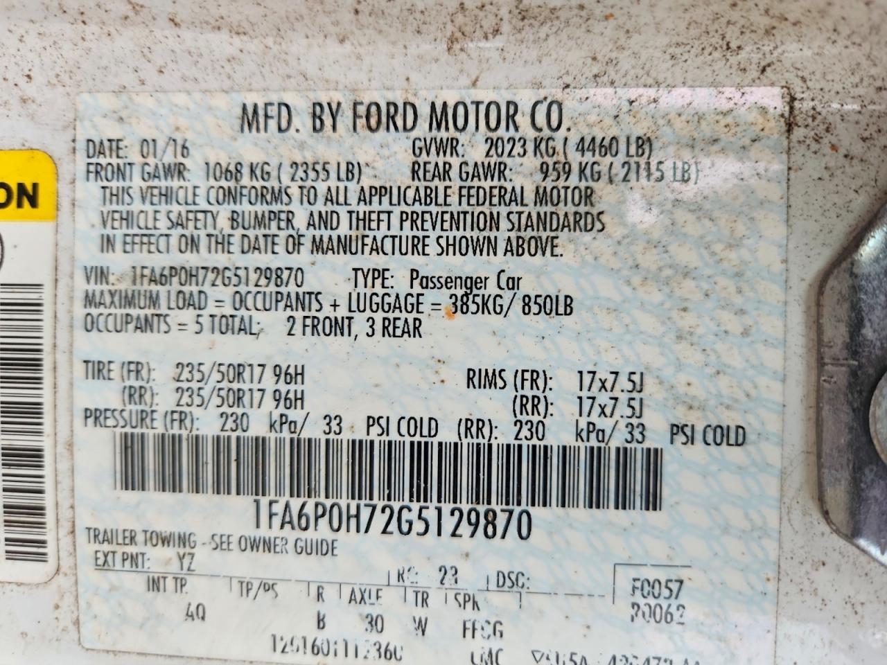 2016 Ford Fusion Se - zdjęcie 12