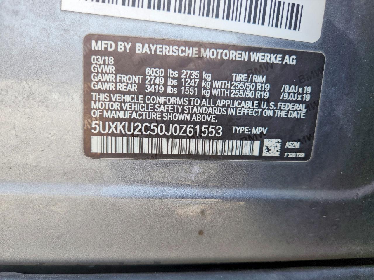 2018 BMW X6 xDrive35I - zdjęcie 13