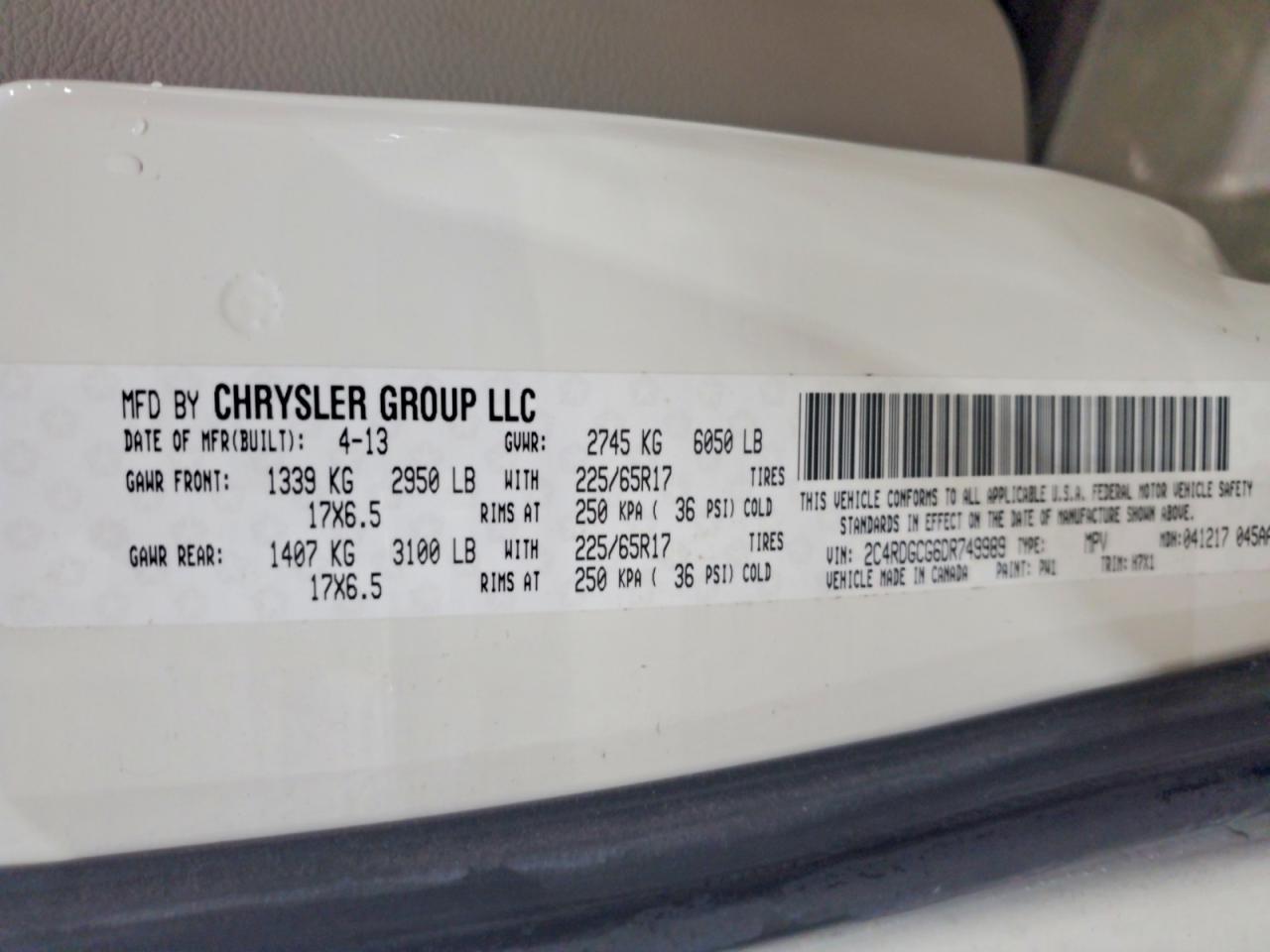 2013 Dodge Grand Caravan Sxt - zdjęcie 13