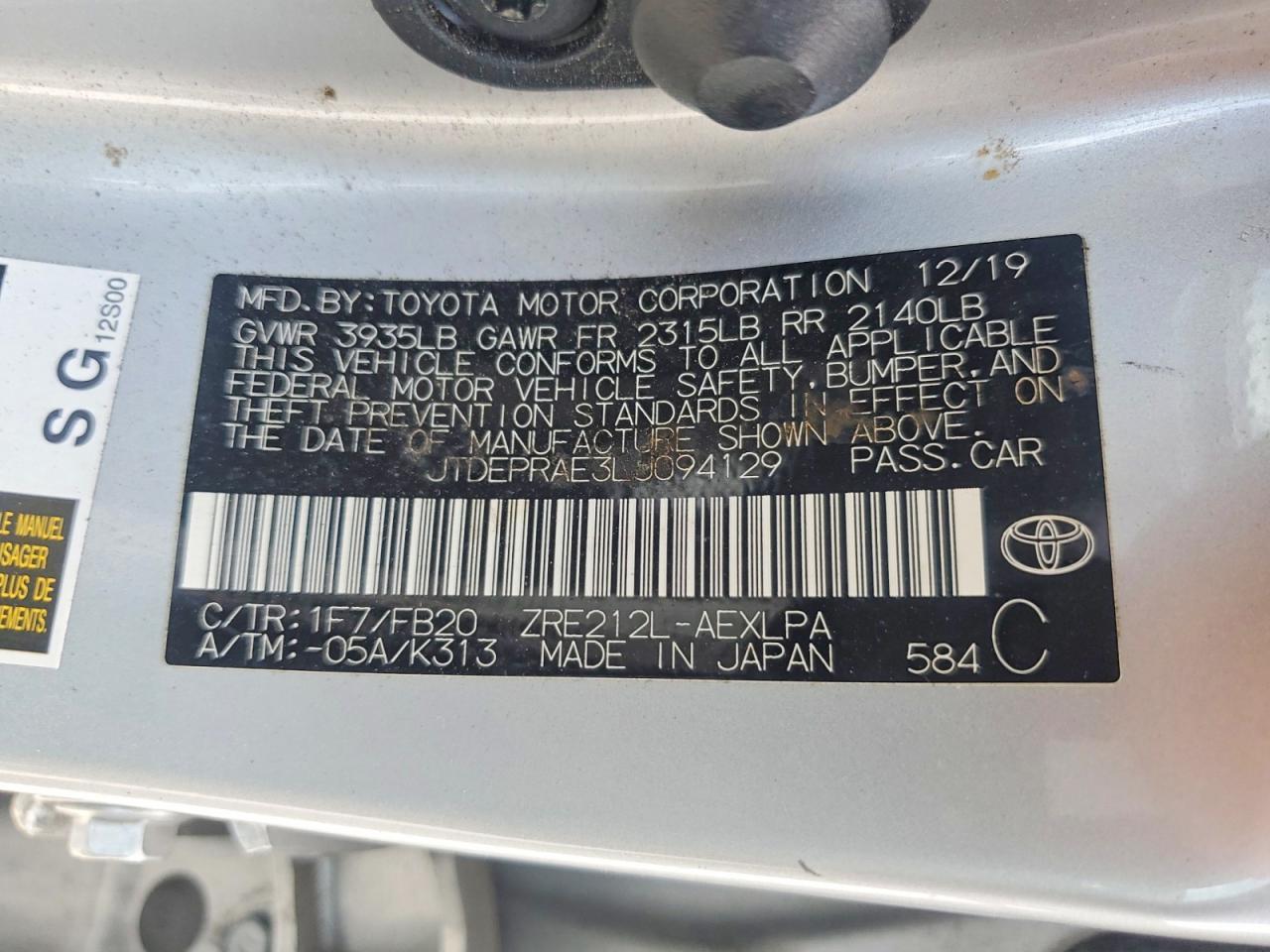 2020 Toyota Corolla Le - zdjęcie 12