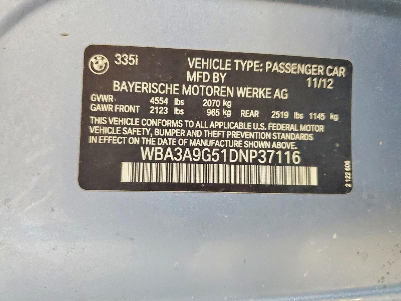 2013 BMW 335 I - zdjęcie 12