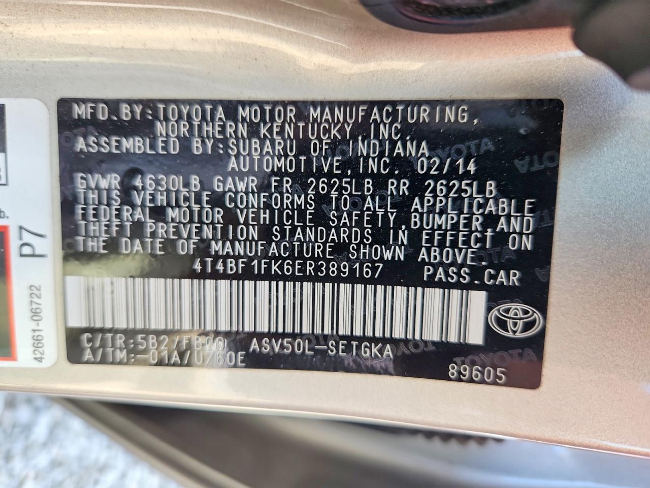 2014 Toyota Camry Xle - zdjęcie 12