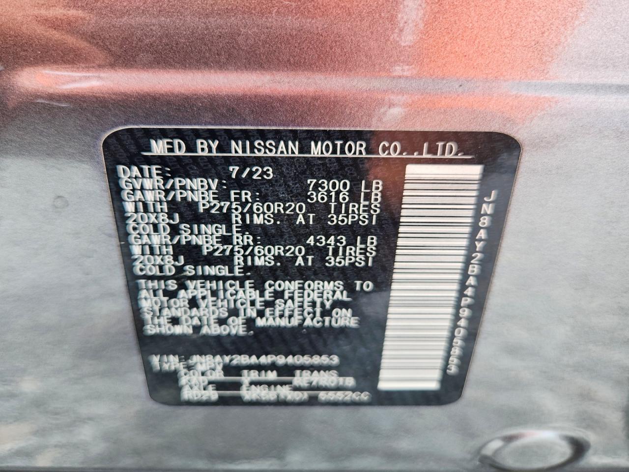 2023 Nissan Armada Sl - zdjęcie 12