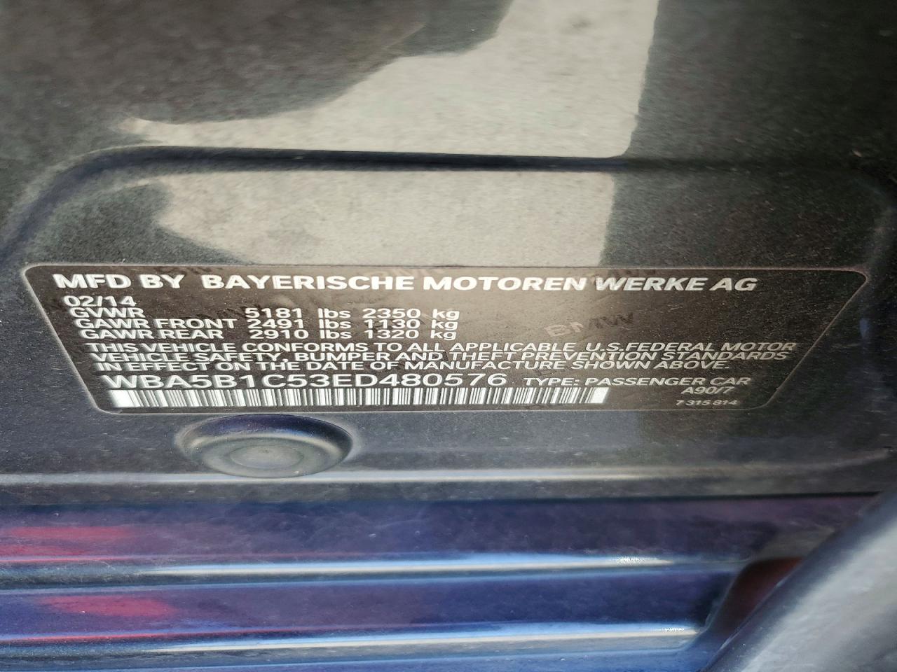 2014 BMW Seria 5 535i - zdjęcie 12