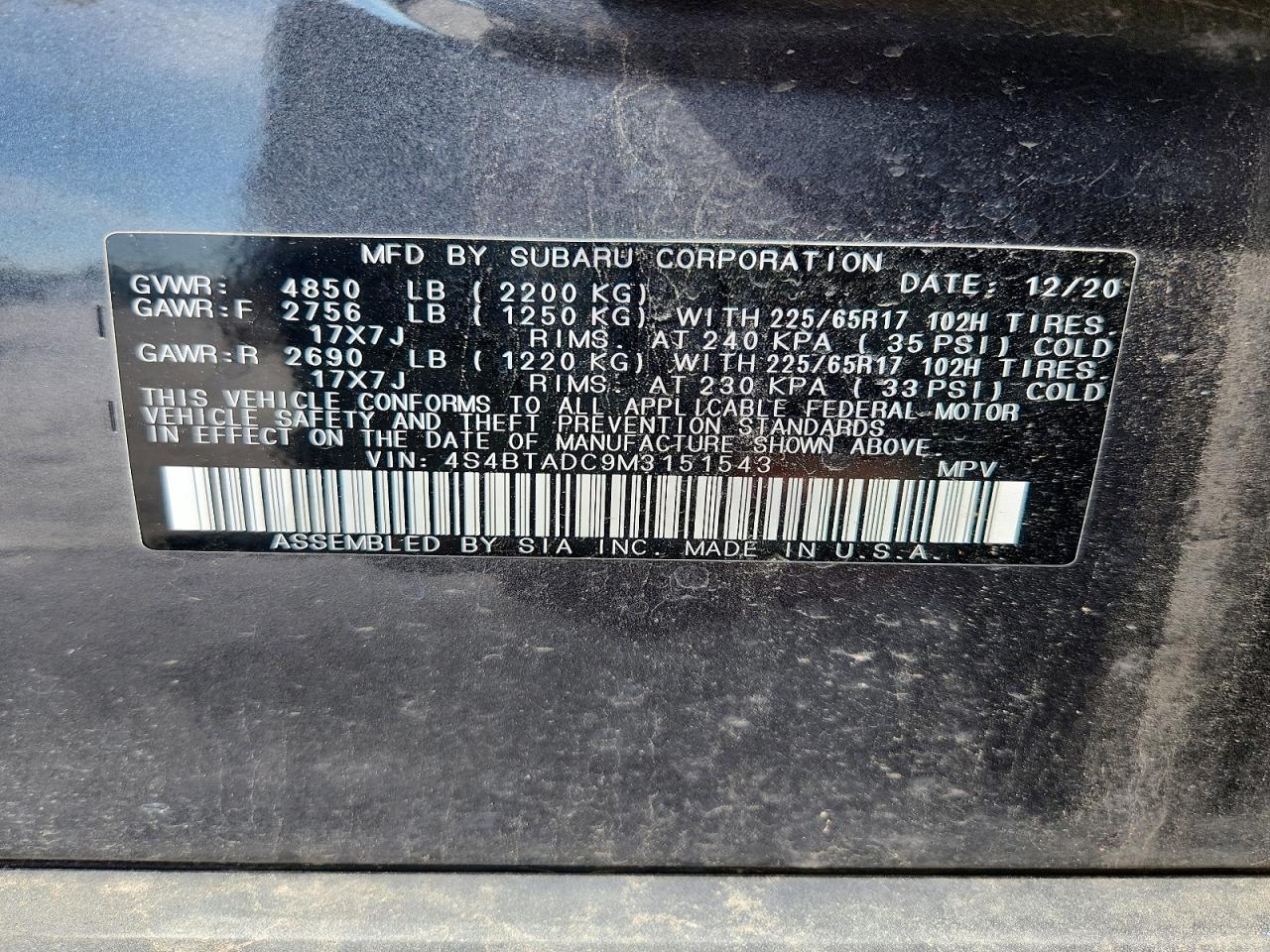 2021 Subaru Outback Premium - zdjęcie 13