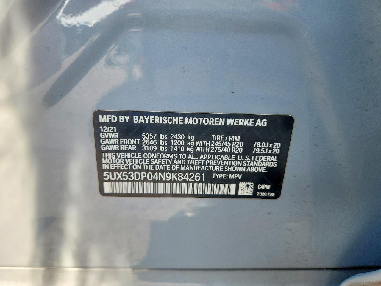 2022 BMW X3 xDrive30I - zdjęcie 13
