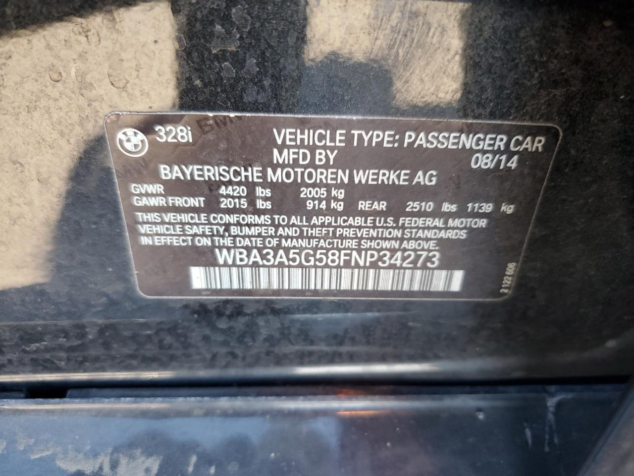 2015 BMW 328 I - zdjęcie 12