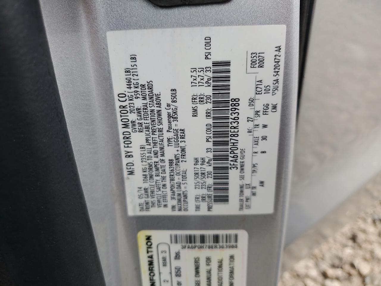 2014 Ford Fusion Se - zdjęcie 13