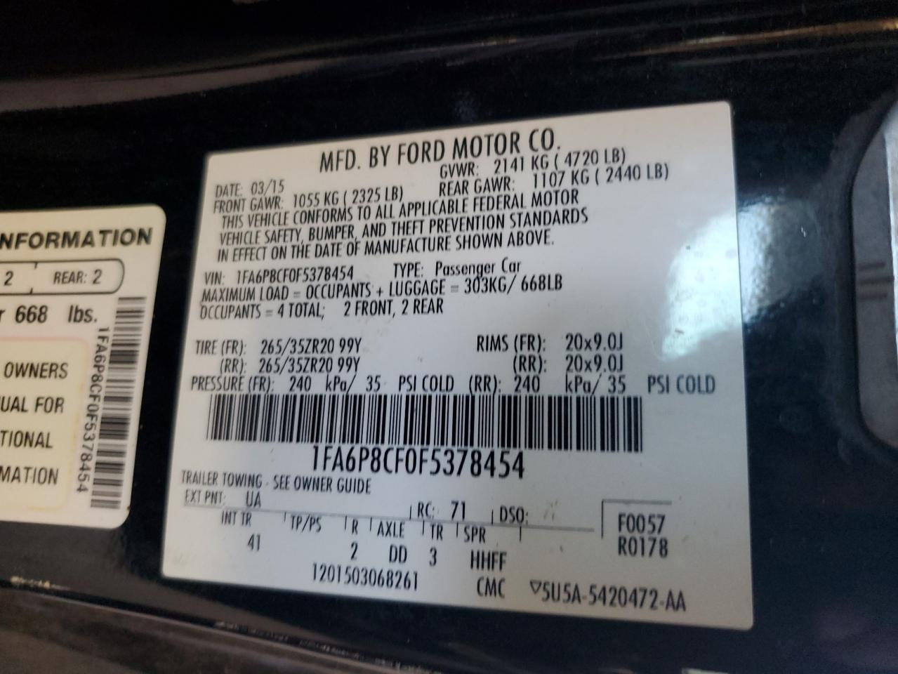 2015 Ford Mustang Gt - zdjęcie 12