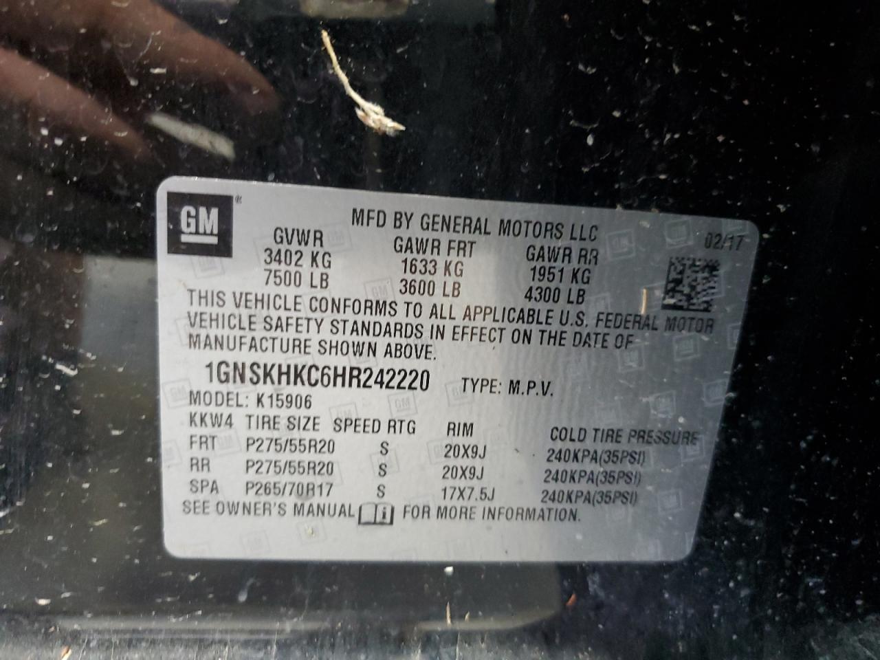 2017 Chevrolet Suburban K1500 Lt - zdjęcie 13