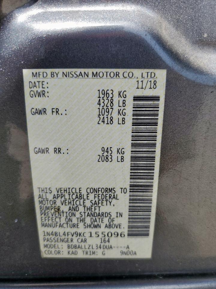 2019 Nissan Altima Platinum - zdjęcie 13