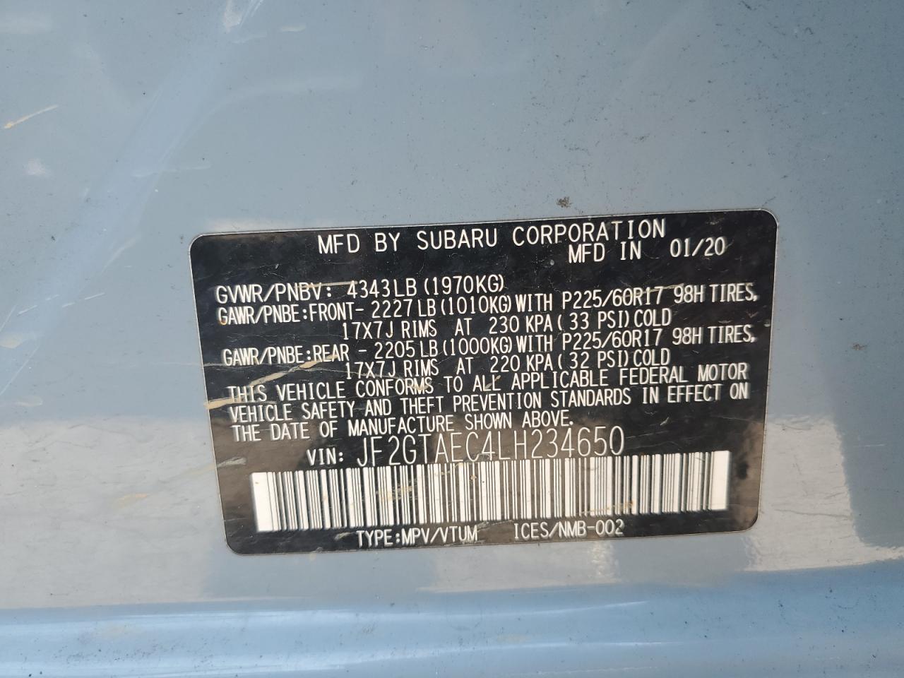 2020 Subaru Crosstrek Premium - zdjęcie 13