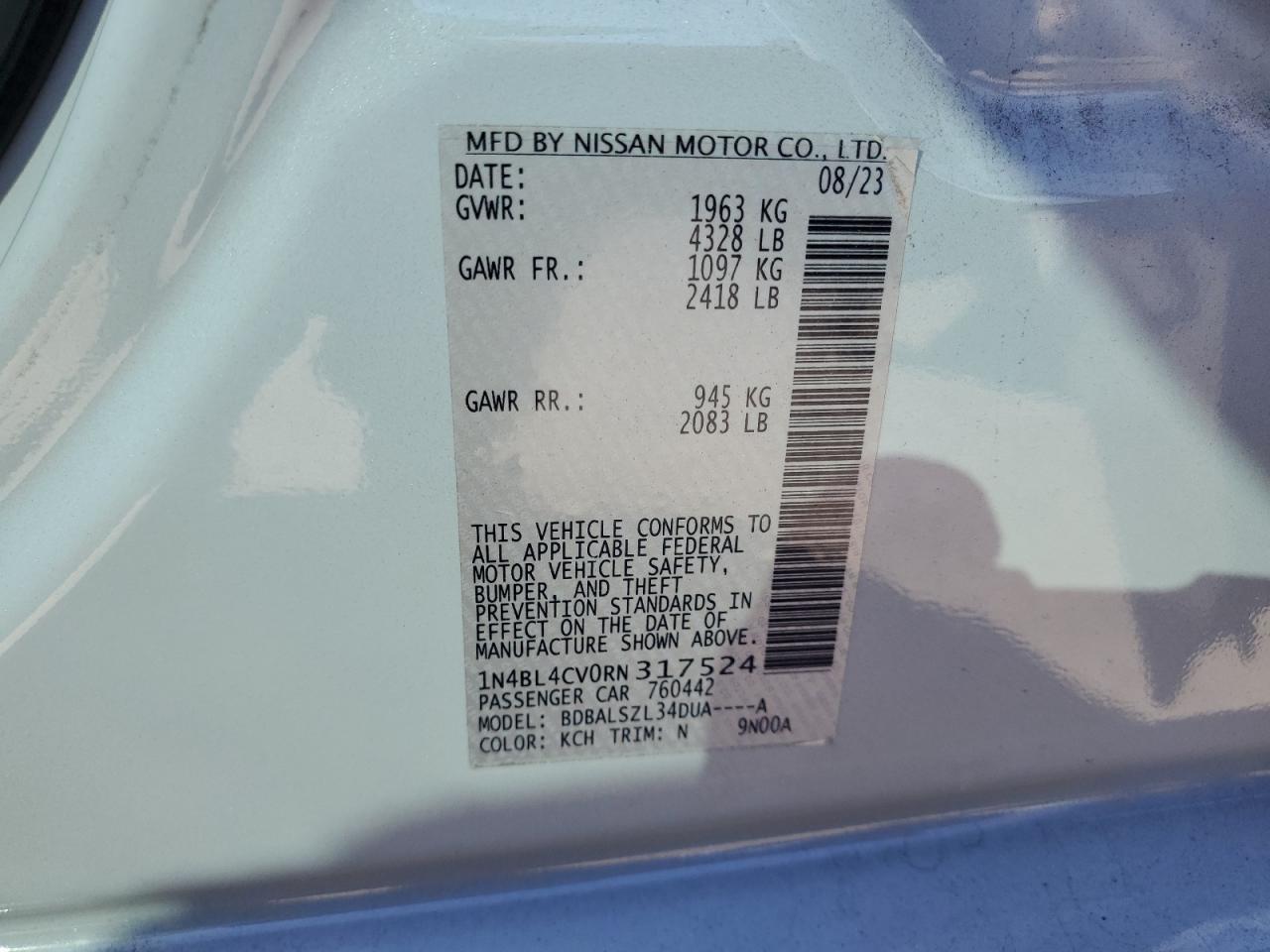 2024 Nissan Altima Sr - zdjęcie 12