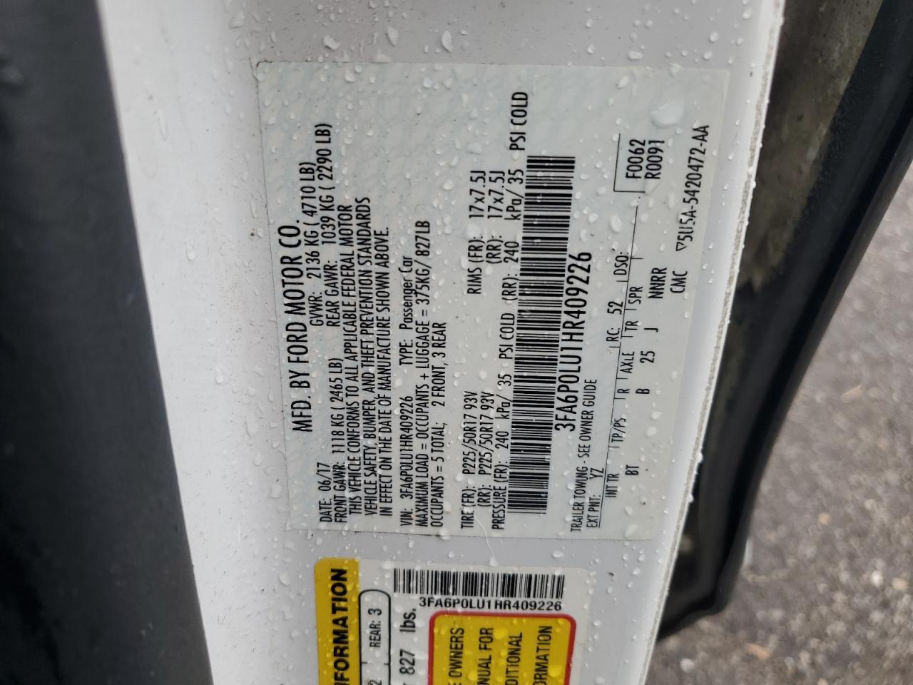 2017 Ford Fusion Se Hybrid - zdjęcie 12