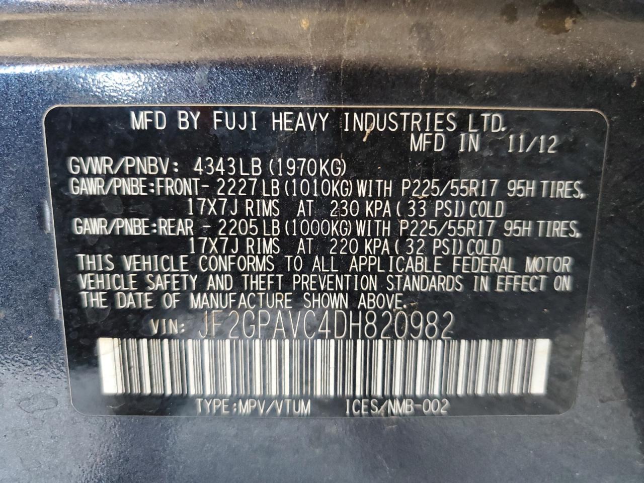 2013 Subaru Xv Crosstrek 2.0 Premium - zdjęcie 12