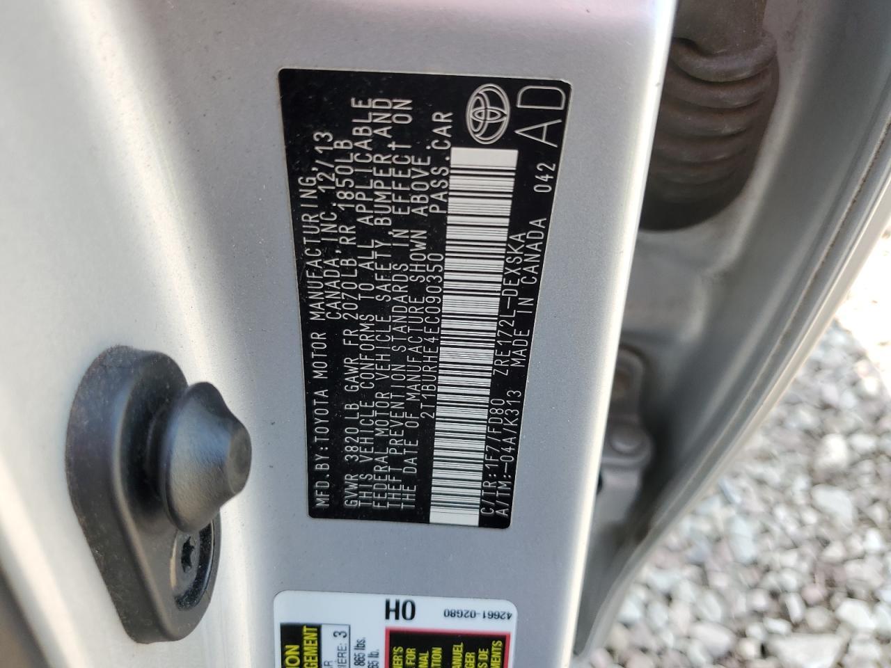 2014 Toyota Corolla L - zdjęcie 12