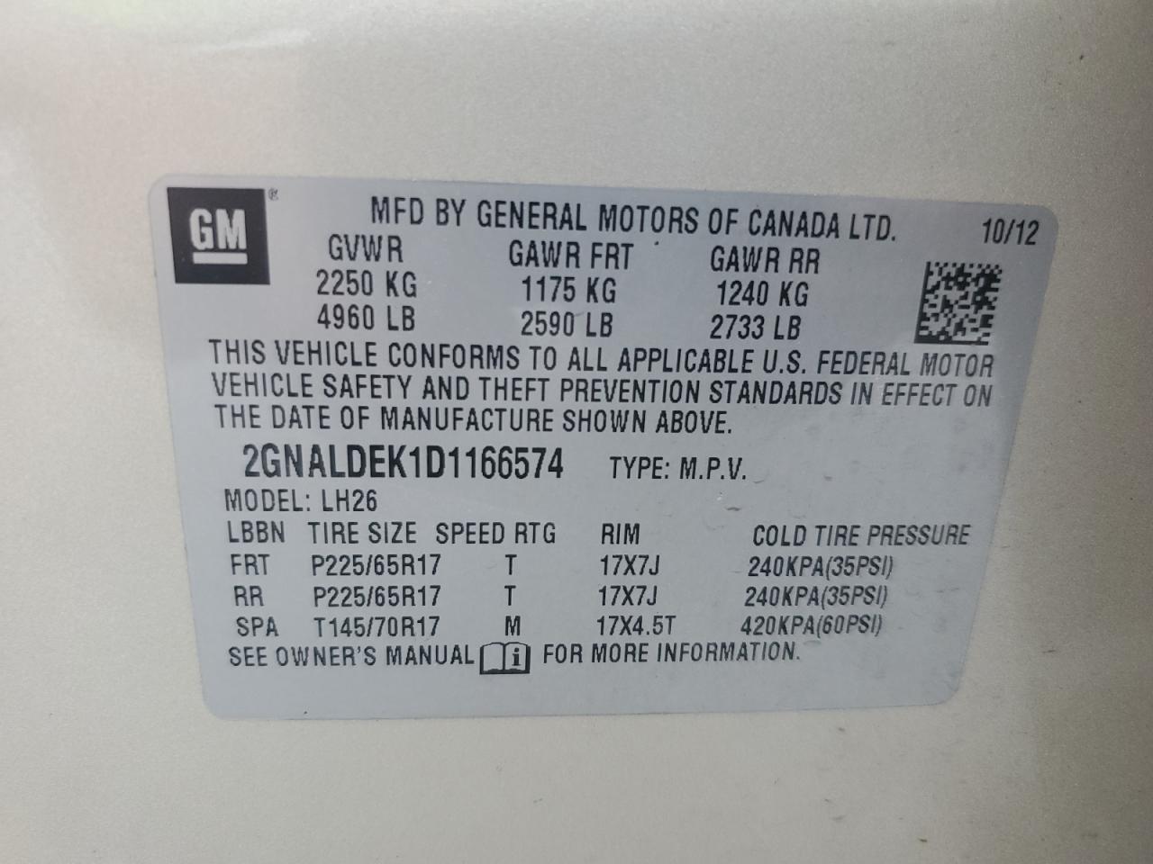 2013 Chevrolet Equinox Lt - zdjęcie 13