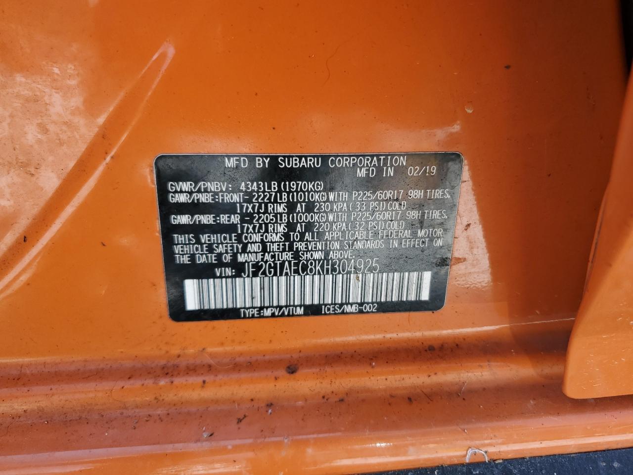 2019 Subaru Crosstrek Premium - zdjęcie 13