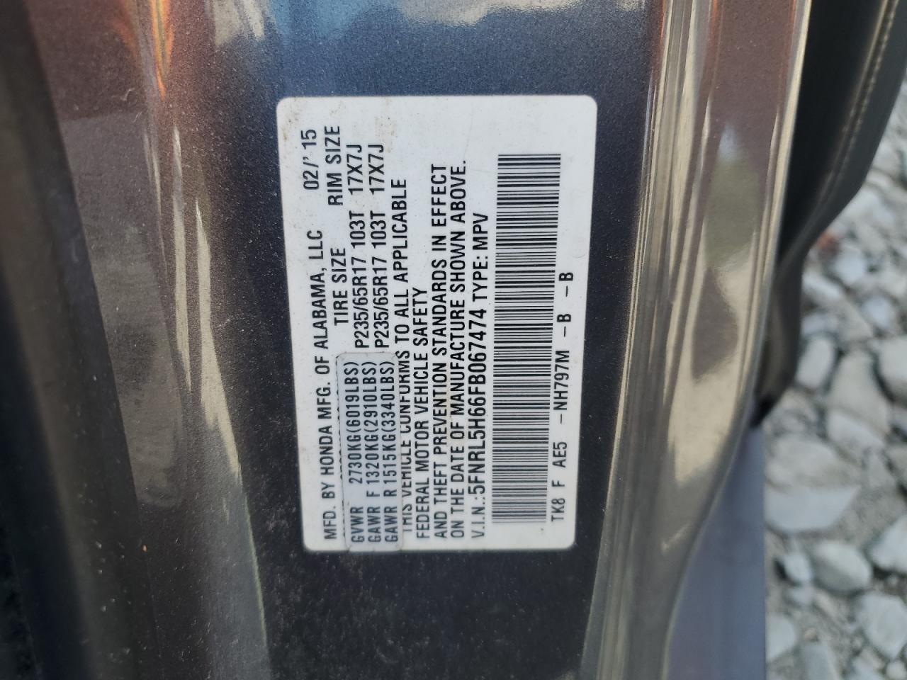 2015 Honda Odyssey Exl - zdjęcie 13