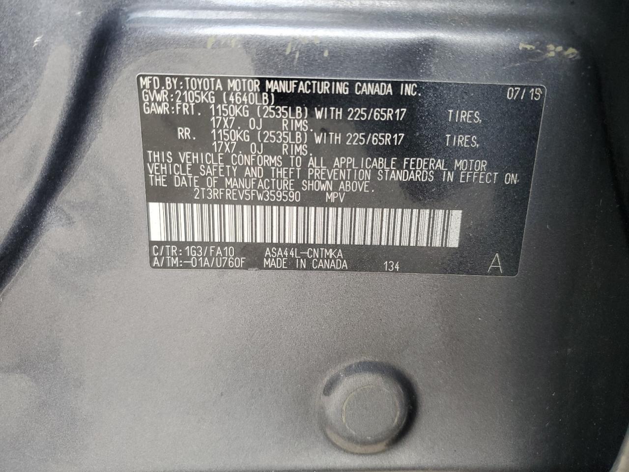 2015 Toyota Rav4 Xle - zdjęcie 13